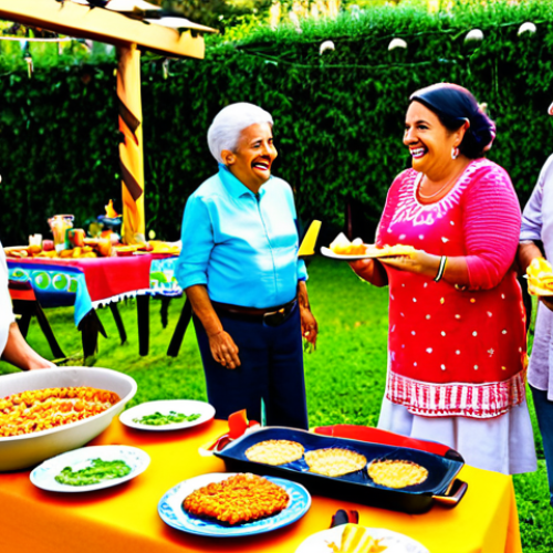 Home 27 페파피그 소비자 리뷰 사례 - **Happy Family at a Fiesta:** "A vibrant and colorful scene of a multi-generational Hispanic family ...