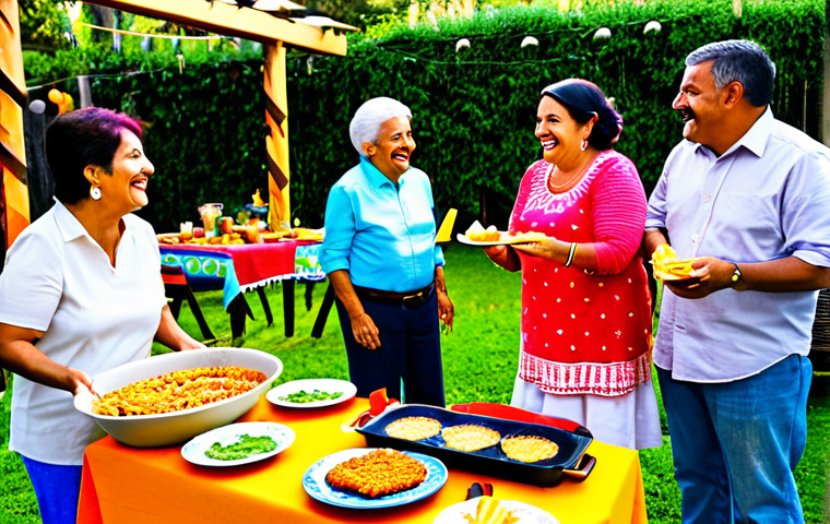 페파피그 소비자 리뷰 사례 - **Happy Family at a Fiesta:** "A vibrant and colorful scene of a multi-generational Hispanic family ...